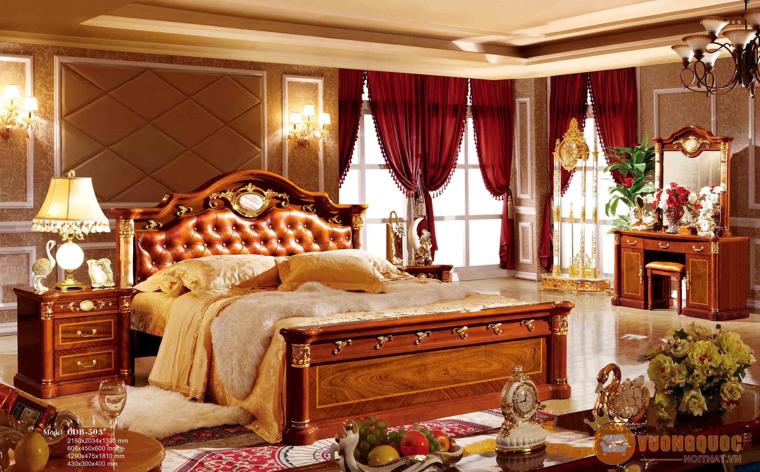 Giường ngủ cổ điển có giá trên 30.000.000 đồng